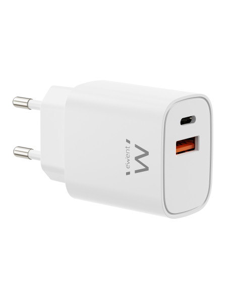 Ewent EW1326 cargador de dispositivo móvil Universal Blanco Corriente alterna Carga rápida Interior