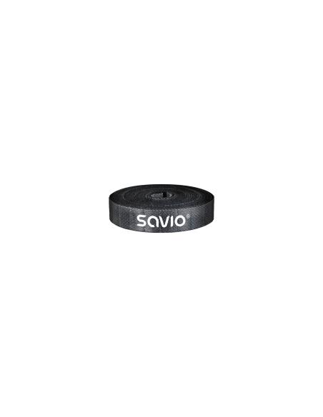 Savio OC-06 organizador de cables Universal Soporte para cables Negro
