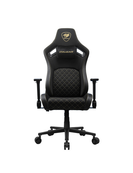 COUGAR CGR-DFF-GLB Silla para videojuegos de PC Asiento acolchado tapizado Negro, Oro