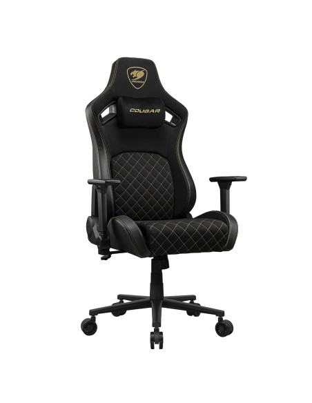 COUGAR CGR-DFF-GLB Silla para videojuegos de PC Asiento acolchado tapizado Negro, Oro