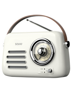 Savio RS-02 radio Portátil Analógica Blanco