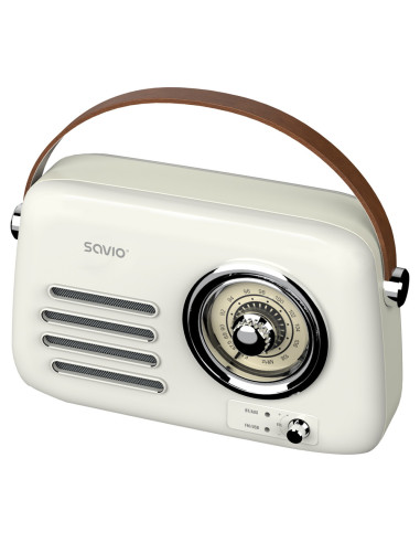 Savio RS-02 radio Portátil Analógica Blanco