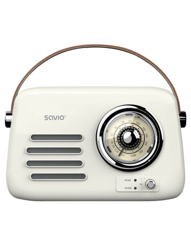 Savio RS-02 radio Portátil Analógica Blanco