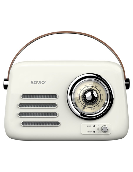 Savio RS-02 radio Portátil Analógica Blanco