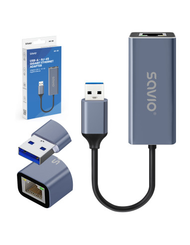 Savio AK-83 tarjeta y adaptador de interfaz RJ-45