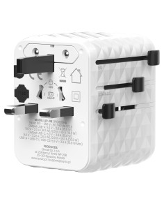 Savio AP-08 adaptador e inversor de corriente 20 W Blanco 2