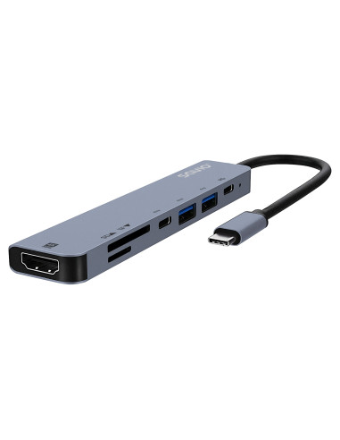 Savio AK-82 hub de interfaz USB Tipo C 5000 Mbit s Negro