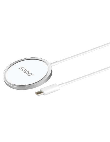 Savio LA-11 cargador de dispositivo móvil Teléfono móvil, Universal Blanco CC Cargador inalámbrico Interior