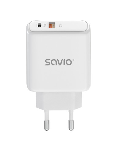Savio LA-12 cargador de dispositivo móvil Universal Blanco Corriente alterna Carga rápida Interior