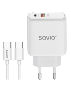 Savio LA-13 cargador de dispositivo móvil Universal Blanco Corriente alterna Carga rápida Interior