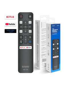 Savio RC-23 mando a distancia IR inalámbrico Universal Botones
