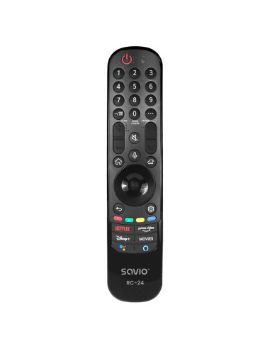 Savio RC-24 mando a distancia IR inalámbrico TV, Universal Botones