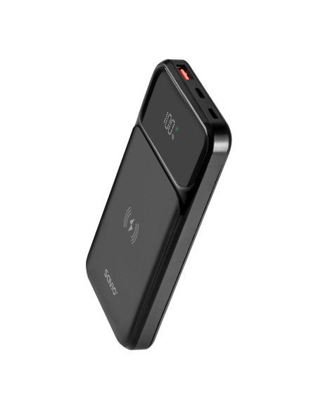 Savio BA-09 batería externa Polímero de litio 37 mAh Cargador inalámbrico Negro