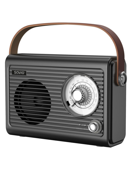 Savio RS-01 radio Portátil Analógica Negro
