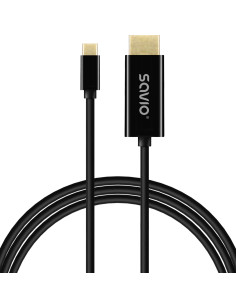 Savio Cl-190 cable USB 1 m USB C Negro
