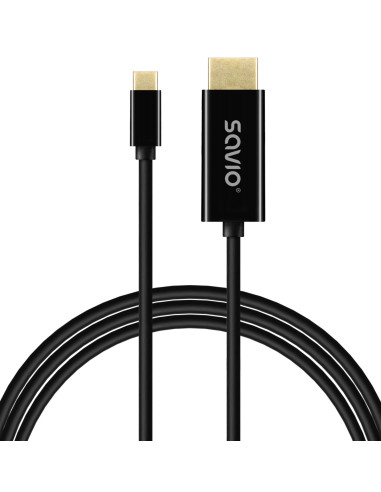 Savio Cl-190 cable USB 1 m USB C Negro