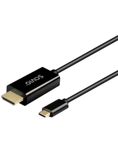Savio Cl-190 cable USB 1 m USB C Negro