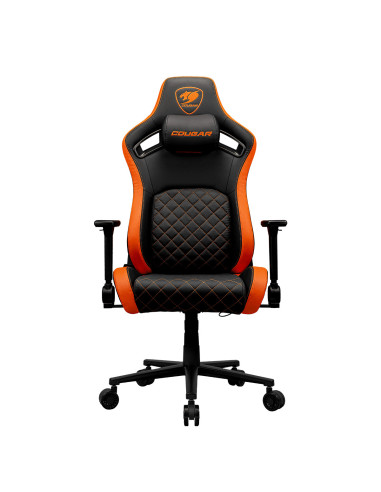 COUGAR CGR-DFL Silla para videojuegos de PC Asiento acolchado tapizado Negro, Naranja