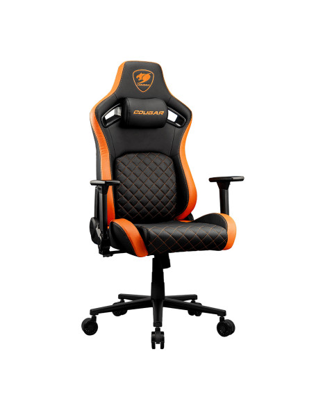 COUGAR CGR-DFL Silla para videojuegos de PC Asiento acolchado tapizado Negro, Naranja