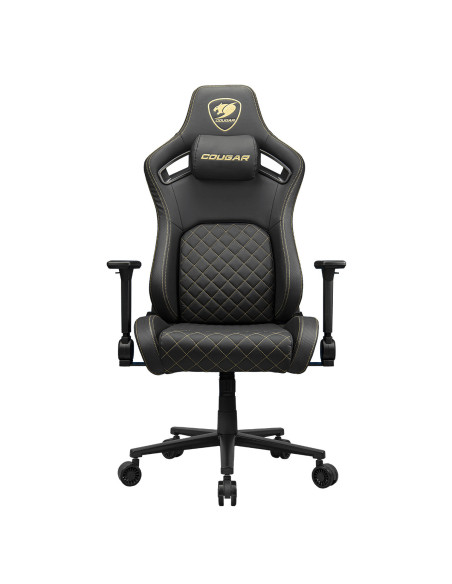 COUGAR CGR-DFL-GLB Silla para videojuegos de PC Asiento acolchado tapizado Negro, Oro