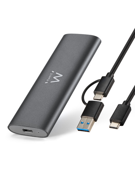 Ewent EW7061 caja para disco duro externo Caja externa para unidad de estado sólido (SSD) Gris Oscuro