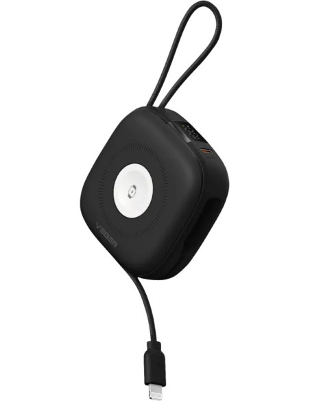 VEGER W1205 batería externa 10000 mAh Cargador inalámbrico Negro