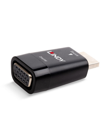 Lindy 38194 cambiador de género para cable HDMI Type A (Standard) VGA Negro