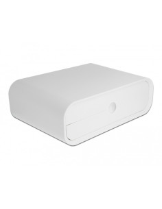 DeLOCK Soporte de monitor con dos cajones blancos 2