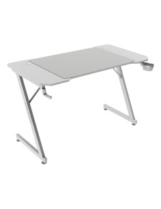 Mars Gaming MGD-X120, Mesa Gaming Ergonómica, Superficie en Fibra de Carbono, Estructura Metálica, Alfombrilla XXL, Soporte