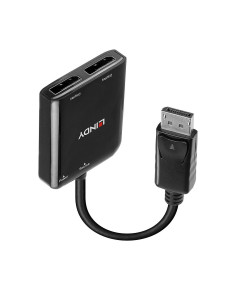 Lindy 38430 hub de interfaz DisplayPort 21600 Mbit s Negro