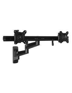 StarTech.com Brazo para Dos Monitores de Instalación en Pared - Soporte Ergonómico Articulado VESA x2 Monitores de 24" - Barra