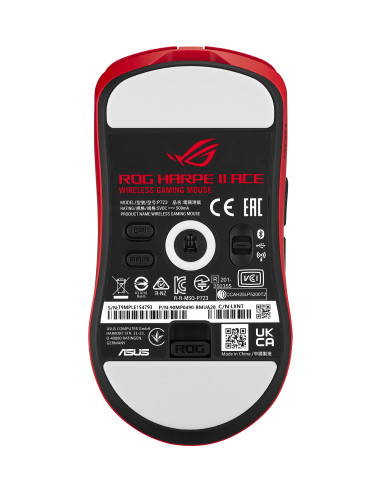 ASUS ROG Harpe II Ace RED ratón Juego mano derecha RF Wireless + Bluetooth + USB Type-A Óptico 42000 DPI