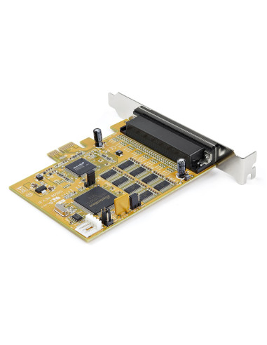 StarTech.com Tarjeta Adaptadora PCI Express Serie de 8 Puertos RS232 - Tarjeta Serial PCIe - DB9 UART 16C1050 - Tarjeta de