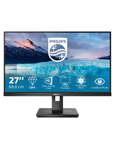 Philips S Line 275S1AE 00 pantalla para PC 68,6 cm (27") 2560 x 1440 Pixeles 2K Ultra HD LCD Negro