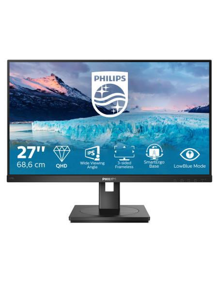 Philips S Line 275S1AE 00 pantalla para PC 68,6 cm (27") 2560 x 1440 Pixeles 2K Ultra HD LCD Negro