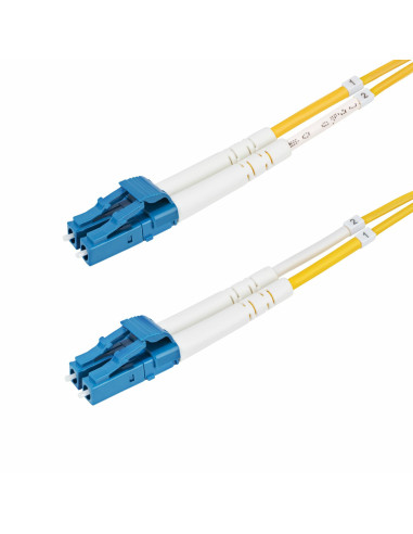 StarTech.com Cable de Fibra Óptica Dúplex LC a LC (UPC) OS2 Monomodo de 50m - 9 125µm - 100G - Resistente a Dobleces - Low