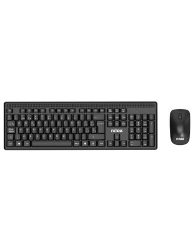Nilox NXKMWE011 teclado Ratón incluido Oficina RF inalámbrico Español Negro