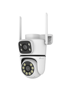 CAMARA VIGILANCIA NIVIAN EXTERIOR MOTORIZADA WIFI / DOBLE LENTE / 2K - 3MP / DIA-NOCTURNA / MICROFONO - ALTAVOZ / DETECCION PRES