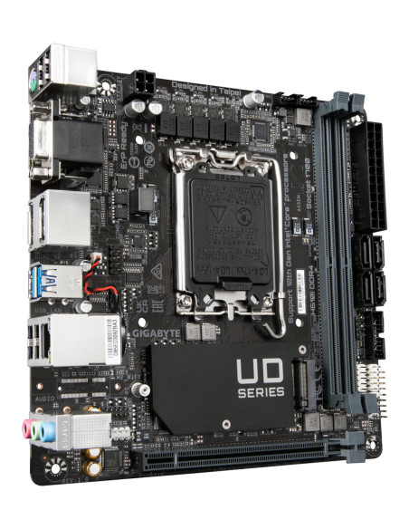 GIGABYTE H610I DDR4 Placa base - Compatible con procesadores Intel Core 14th CPUs, 4+1+1 Hybrid Digital VRM, up to 3200MHz