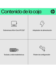 HP 24-cr0110ns AMD Ryzen™ 5 7520U 60,5 cm (23.8") 1920 x 1080 Pixeles PC todo en uno 16 GB LPDDR5-SDRAM 1 TB SSD FreeDOS Wi-Fi 6 2