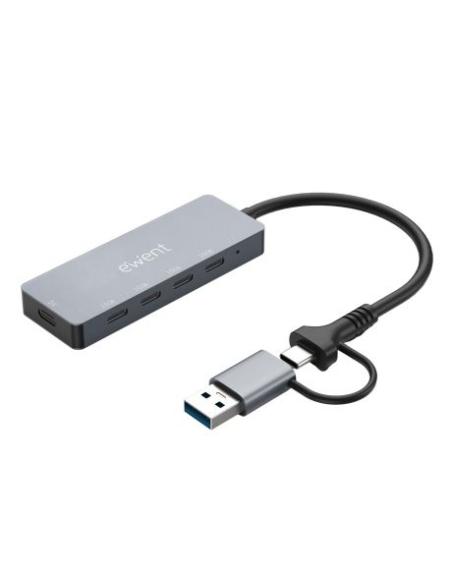HUB EWENT USB-C + ADAPTADOR USB-A / 4 X USB-A 3.2 10Gbps / USB-C ALIMENTACION 5V / EW1151