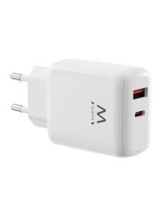 CARGADOR RED EWENT RAPIDO GaN 45W / USB-C PD / USB-A QC / COMPATIBLE APPLE Y ANDROID / EW1329