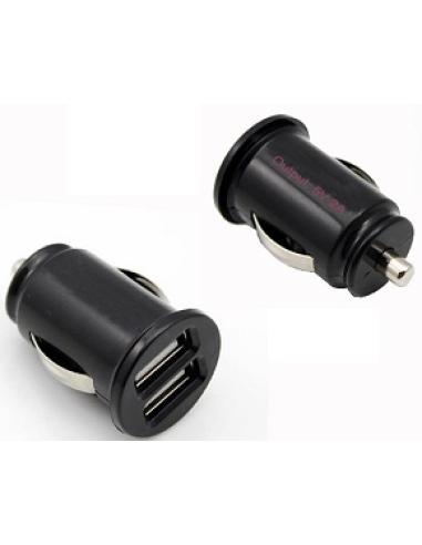 cargador usb dos salidas para coche entrada 12/24v salida 5v/2a tamao mini