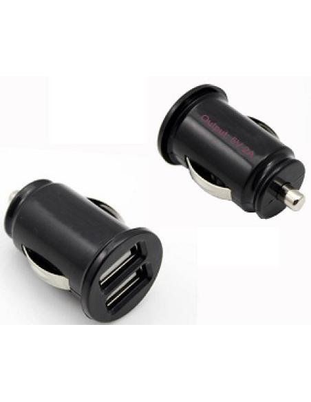 cargador usb dos salidas para coche entrada 12/24v salida 5v/2a tamao mini
