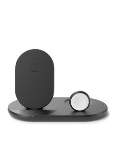 Belkin Boost Charge Auriculares, Smartphone, Reloj inteligente Negro USB Cargador inalámbrico Carga rápida Interior