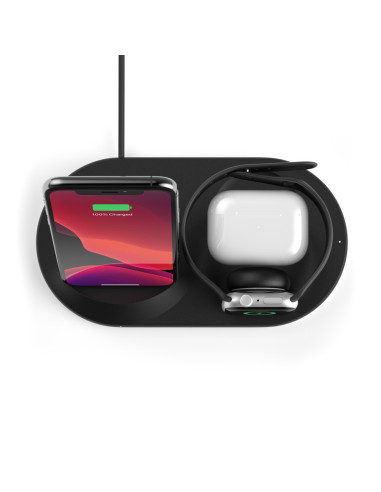 Belkin Boost Charge Auriculares, Smartphone, Reloj inteligente Negro USB Cargador inalámbrico Carga rápida Interior