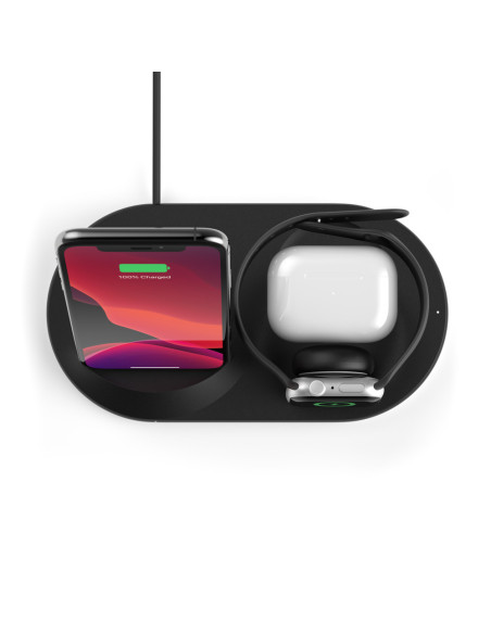Belkin Boost Charge Auriculares, Smartphone, Reloj inteligente Negro USB Cargador inalámbrico Carga rápida Interior