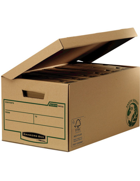 Fellowes 4472205 caja de almacenaje Rectangular Papel Negro, Marrón