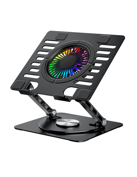 CoolBox BASE REFRIGERADORA COOLAIR 1VRGB ALUMINIO PORTATIL HASTA 17.3" NEGRA