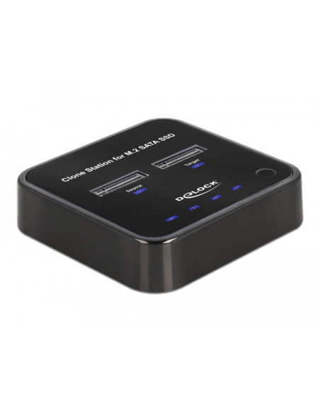 DeLOCK M.2 Estación de acoplamiento para 2 x M.2 SATA SSD con función de clonación